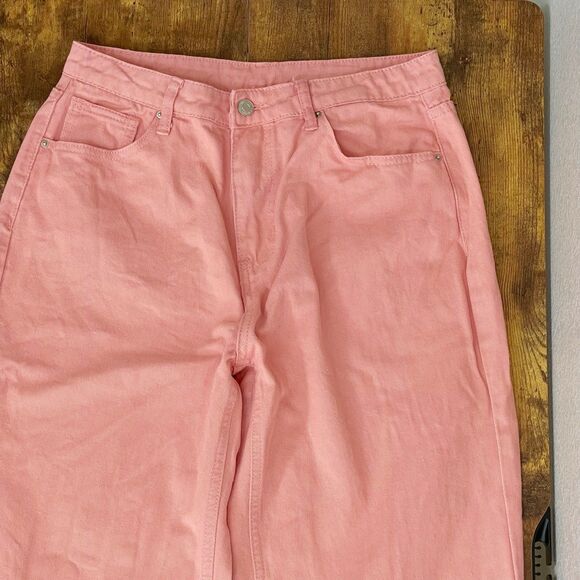 Shein Womens Pants Large Straight Feminine Flirty Pastel Soft Girl High Waist - Picture 5 of 15